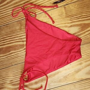 Victoria’s Secret Red String Bikini Bottom Size Medium (Would Fit Small)